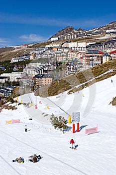 Town of Pradollano ski resort in Spain