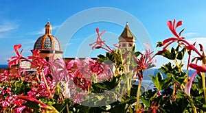 The town of Praiano on the Amalfi coast of Italy