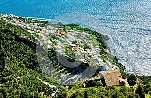 Town Praiano, Amalfi Coast, Peninsula of Sorrento, Gulf of Salerno, Italy, Europe