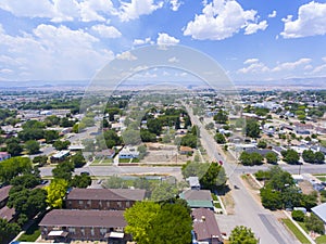 Town of Price aerial view, Utah, USA