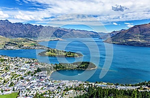 Town Queenstown, Lake Wakatipu, Otago, South Island, New Zealand, Oceania photo