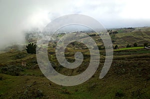 The town of Quilotoa which is the starting point of the Quilotoa Loop