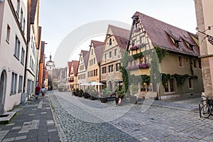 Town Rothenburg ob der Tauber, a town in the district of Ansbach of Mittelfranken (Middle Franconia), the Franconia region