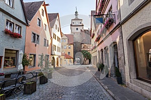 Town Rothenburg ob der Tauber, a town in the district of Ansbach of Mittelfranken (Middle Franconia), the Franconia region