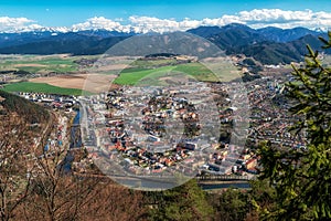 Town Ruzomberok from hill Cebrat, Slovakia