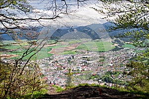 Town Ruzomberok from hill Cebrat, Slovakia