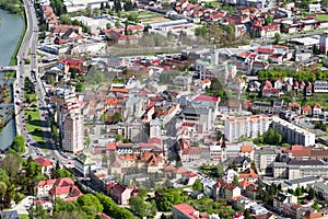 Town Ruzomberok from hill Cebrat, Slovakia
