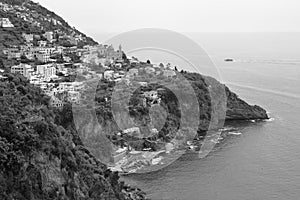 Like a Dolphin, Coastline of the town of Praiano, Amalfi Coast, Italy