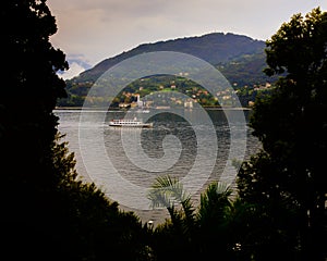 The town of San Giovanni from the Botanical Garden of Villa Carlotta Lake Como, Italy