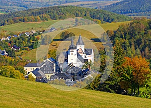 The town Schwarzenberg in the Erzgebirge