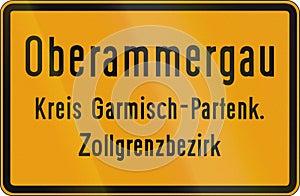 Town Sign Oberammergau