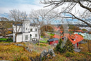 Town of Sigtuna with the lake Malar