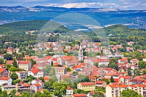 Town of Sinj in Dalmatia hinterland view