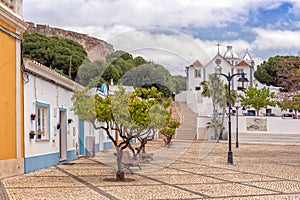 Town Square and the Church of Our Lady of the Martyrs, Castro Marim, Portugal.