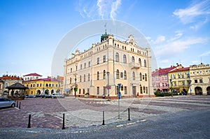 Town square of Jaroslaw, Poland
