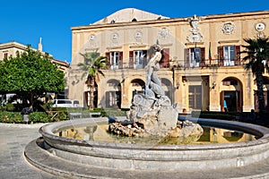 Town square. Monreale, Sicily, Italy