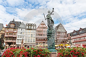 Town square romerberg Frankfurt Germany photo