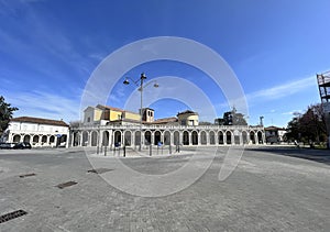 town square of Tresigallo metaphysical city Ferrara Italy photo