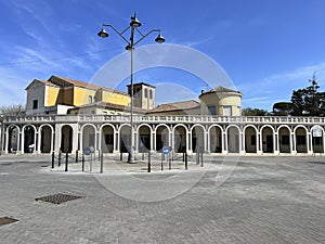 town square of Tresigallo metaphysical city Ferrara Italy photo