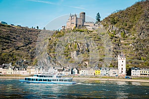 Town of St. Goarshausen in the Rhine Valley, Rheinland-Pfalz, Germany