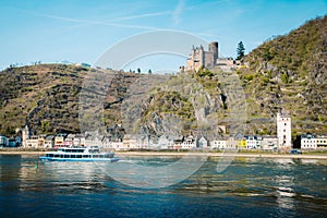 Town of St. Goarshausen in the Rhine Valley, Rheinland-Pfalz, Germany