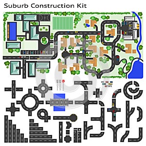 Town Suburb Road Maker Construction Kit