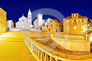 Town of Supetar on Brac island evening panorama