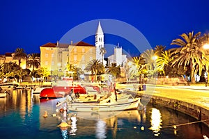 Town of Supetar waterfront evening view