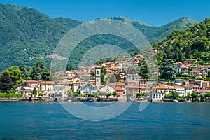 Torno, colorful and picturesque village on Lake Como. Lombardy, Italy. photo
