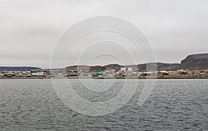 Town of Ulukhaktok in northwest territories