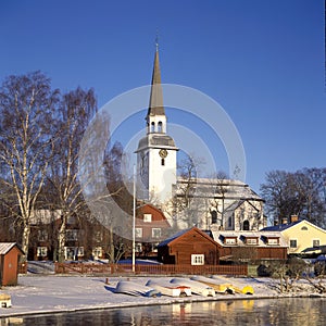 Town village Mariefred wintertime