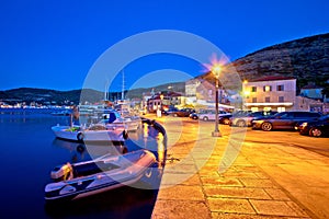 Town of Vis waterfront evening view