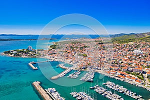 Town of Vodice aerial view, Croatia