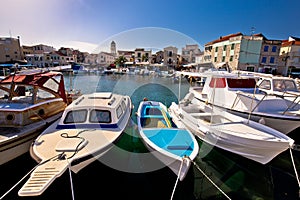 Town of Vodice tourist waterfront view