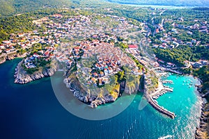 Town of Vrbnik aerial view, Island of Krk