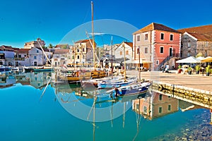 Town of Vrboska on Hvar island waterfront view