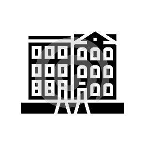 townhome house glyph icon vector illustration photo