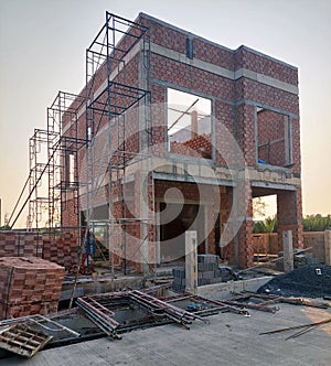 townhome are under construction in Thailand, modern house design.