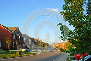 Townhomes in suburbia