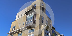 Townhouse against blue sky in Daybreak Utah