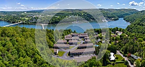 Townhouse development by Cheat Lake in Morgantown West Virginia