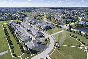 Townhouse and Residential Community Aerial View