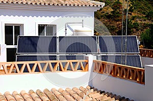 Townhouse solar panels, Benahavis, Spain.