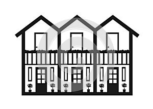 Townhouse vector icon City architecture