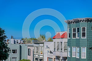 Townhouses with modern and victorian style at San Francisco, CA