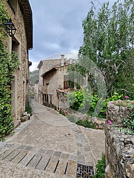 Towns in Southern France. (Saint-Guilhem-le-Désert). Medieval Town