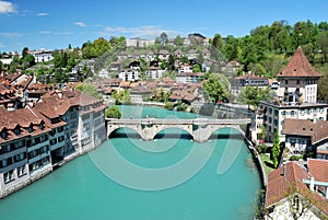 Townscape of Berne, Switzerland.