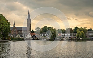 Townscape of Ouderkerk aan de Amstel, North Holland, The Netherlands