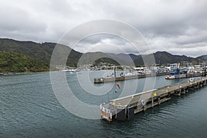 Townscape of Picton and Marlborough Sounds, New Zealand. Famous