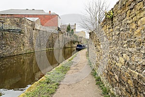 On the towpath of the Leeds and Liverpool canal in Skipton